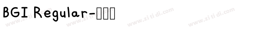 BGI Regular字体转换